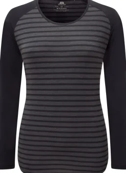 T-Shirts & Baselayers-Mountain Equipment Womens Redline LS Tee - Cosmos Stripe-Cosmos