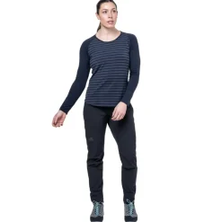 T-Shirts & Baselayers-Mountain Equipment Womens Redline LS Tee - Cosmos Stripe-Cosmos