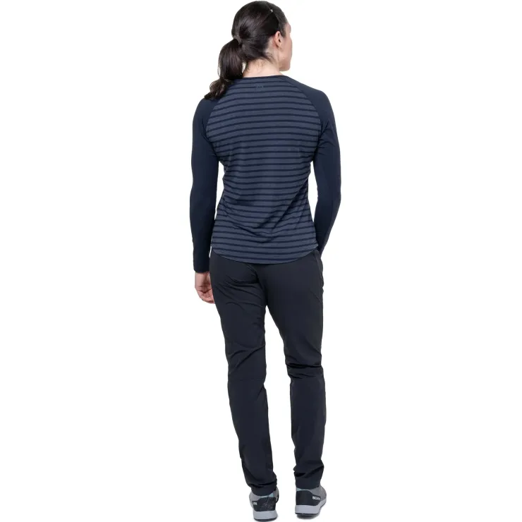 T-Shirts & Baselayers-Mountain Equipment Womens Redline LS Tee - Cosmos Stripe-Cosmos
