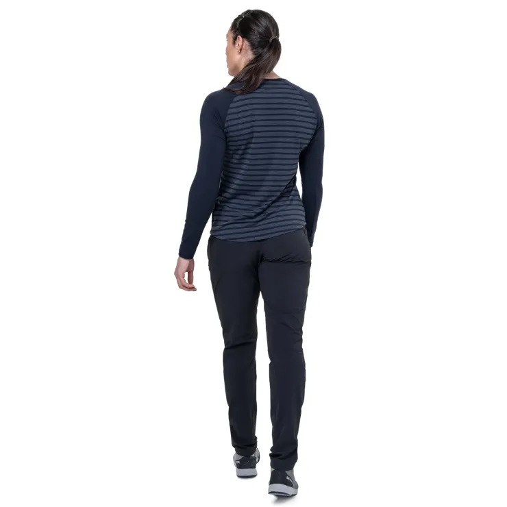 T-Shirts & Baselayers-Mountain Equipment Womens Redline LS Tee - Cosmos Stripe-Cosmos