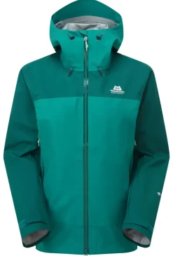 Waterproof Jackets-Mountain Equipment Womens Saltoro Jacket - Spruce-Deep Teal
