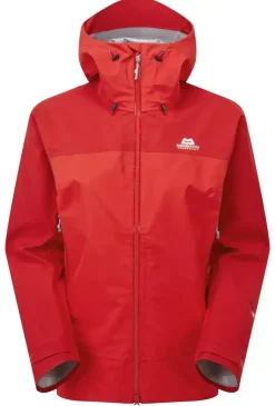 Waterproof Jackets-Mountain Equipment Womens Saltoro Jacket - Imperial Red-Crimson