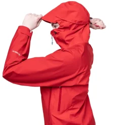 Waterproof Jackets-Mountain Equipment Womens Saltoro Jacket - Imperial Red-Crimson