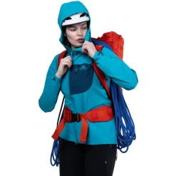 Softshell Jackets-Mountain Equipment Womens Squall Hooded Jacket - Topaz-Majolica