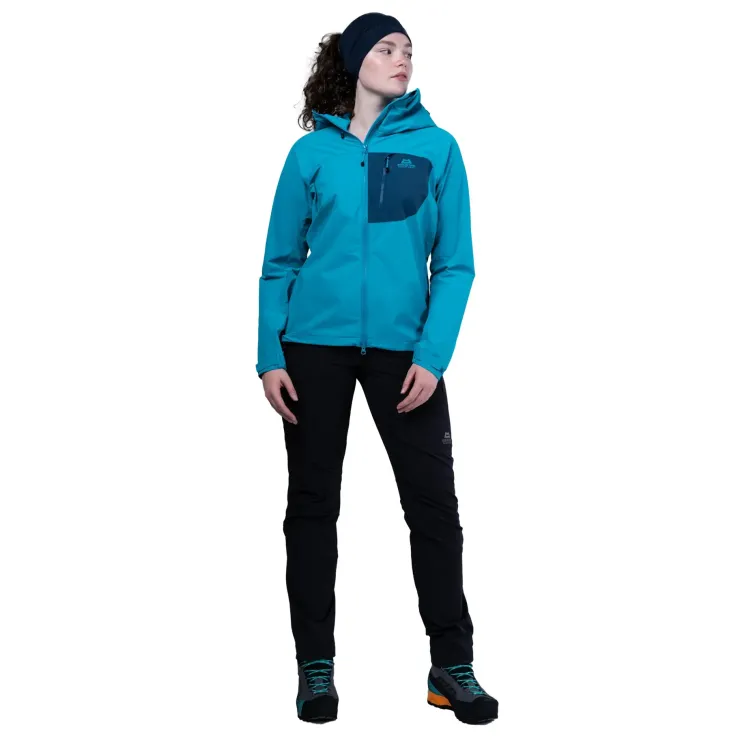 Softshell Jackets-Mountain Equipment Womens Squall Hooded Jacket - Chili Red-Merlot