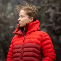 Insulated Jackets-Mountain Equipment Womens Superflux Jacket - Chili Red-Merlot