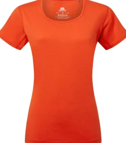 T-Shirts & Baselayers-Mountain Equipment Womens Tempi Tee - Mandarin Red
