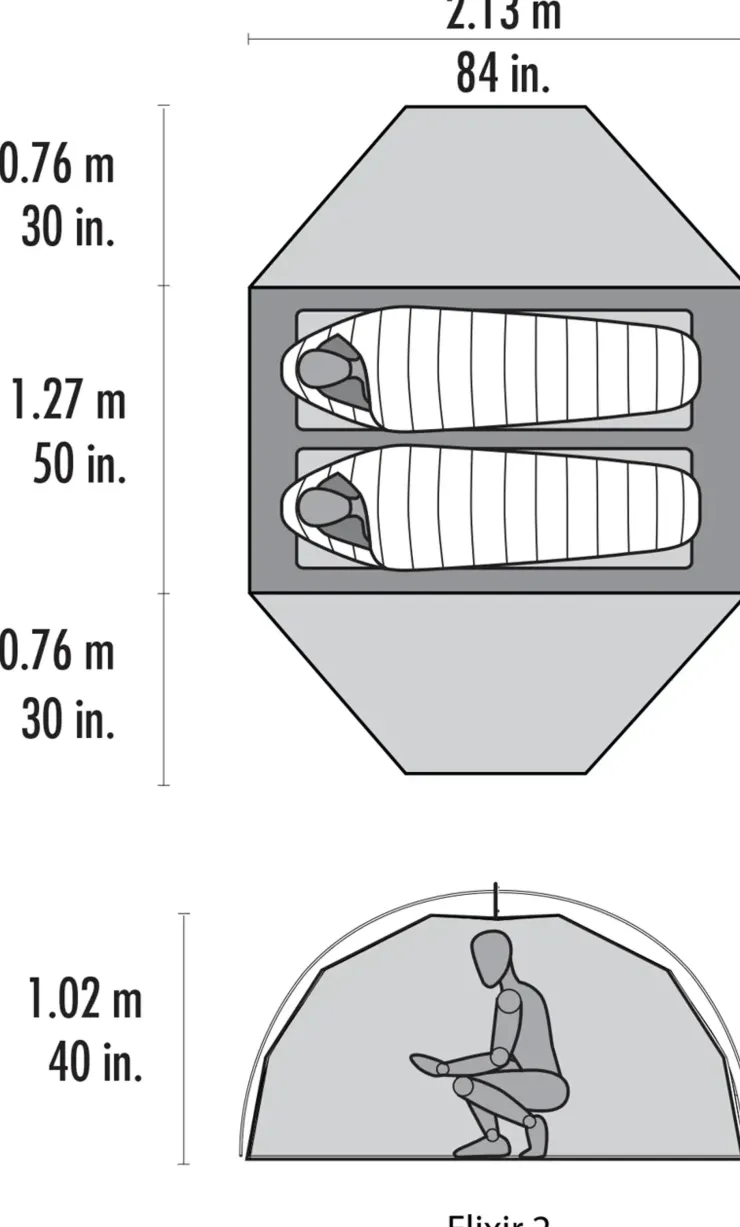 Backpacking & Lightweight Tents-MSR Elixir 2 Tent - Green
