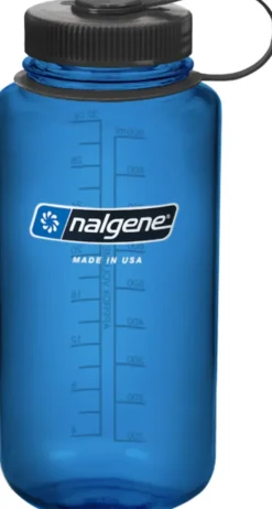 Water Bottles-Nalgene Tritan Sustain Wide Mouth Bottle - 1L - Slate Blue