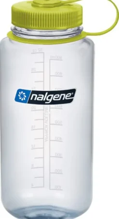 Water Bottles-Nalgene Tritan Sustain Wide Mouth Bottle - 1L - Clear