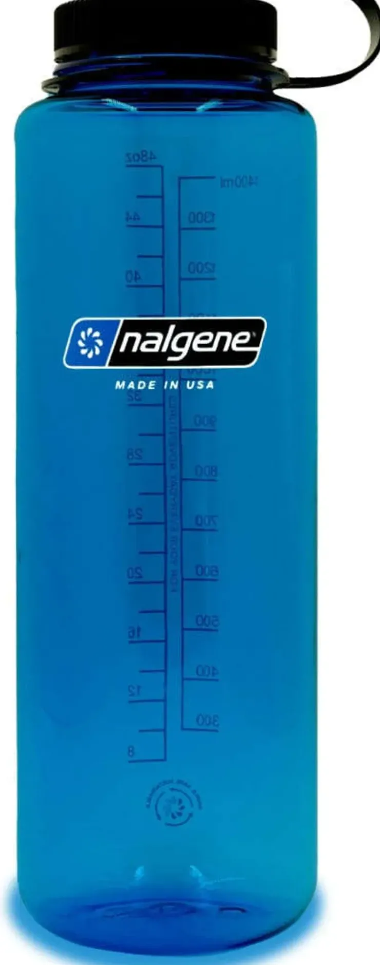 Water Bottles-Nalgene Tritan Sustain Wide Mouth Silo Bottle - 1.5L - Slate Blue