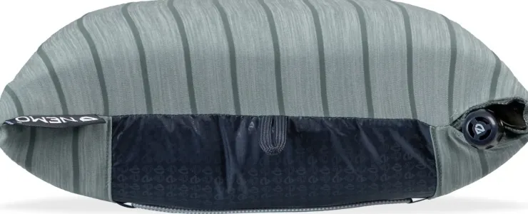 Sleep Accessories-Nemo Fillo Wide Camping Pillow - Silt Stripe
