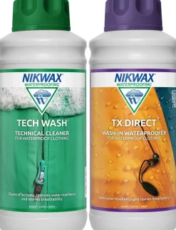 Clothing Cleaning & Proofing-Nikwax Tech Wash and TX.Direct Wash-In Twin Pack - 1L