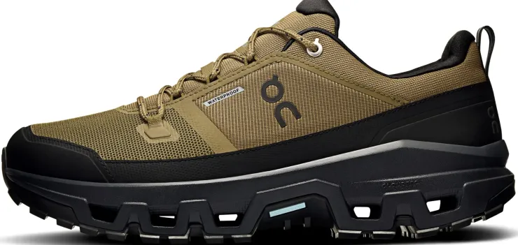 Hiking Shoes & Boots|Walking Shoes-On Mens Cloudrock Low Waterproof Shoes - Hunter-Black