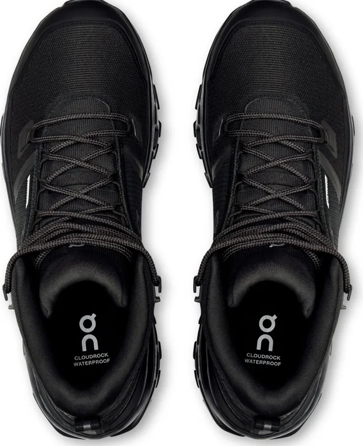Hiking Shoes & Boots|Walking Shoes-On Mens Cloudrock Mid Waterproof Shoes - Black-Black