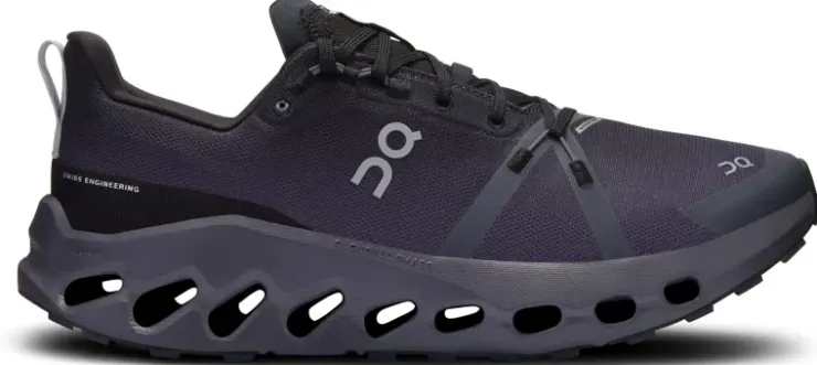 Hiking Shoes & Boots|Running Shoes-On Mens Cloudsurfer Trail Waterproof Shoes - Black-Eclipse