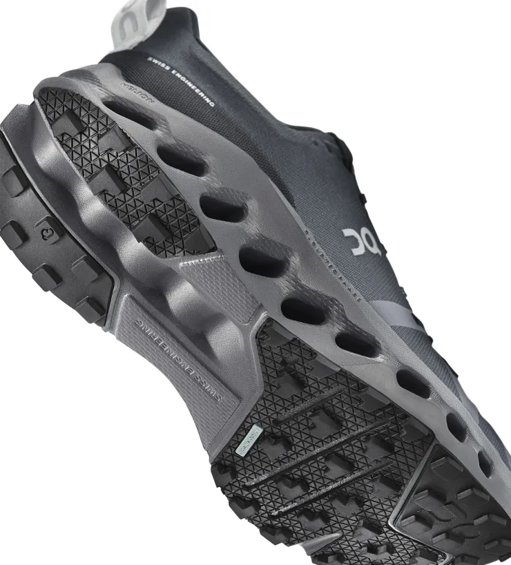 Hiking Shoes & Boots|Running Shoes-On Mens Cloudsurfer Trail Waterproof Shoes - Black-Eclipse