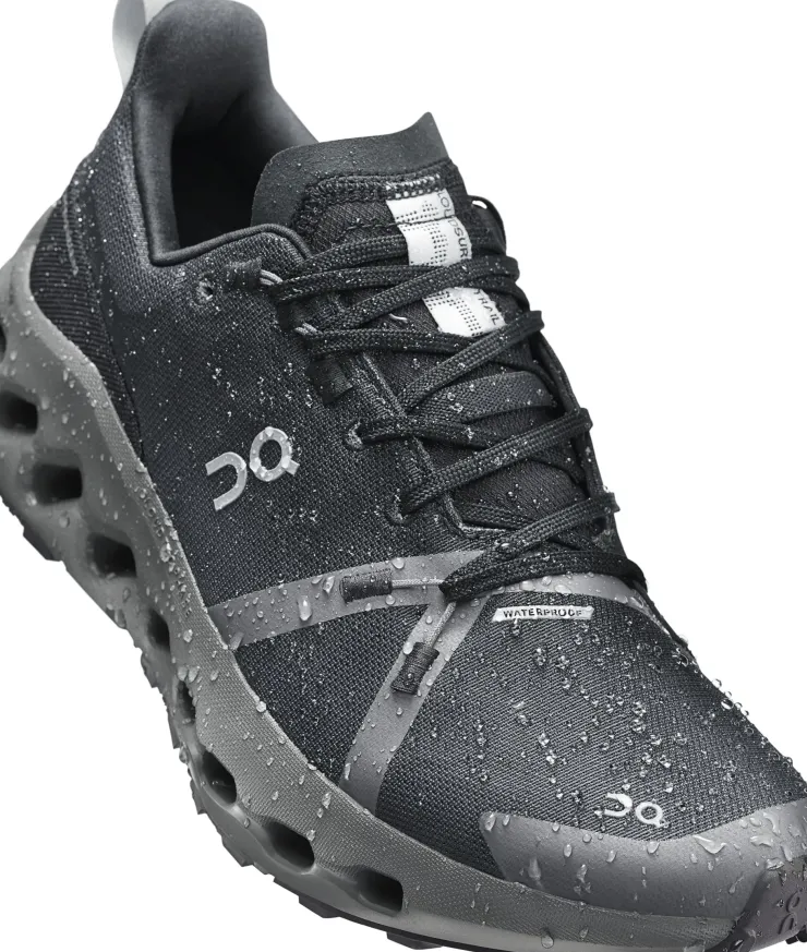 Hiking Shoes & Boots|Running Shoes-On Mens Cloudsurfer Trail Waterproof Shoes - Black-Eclipse