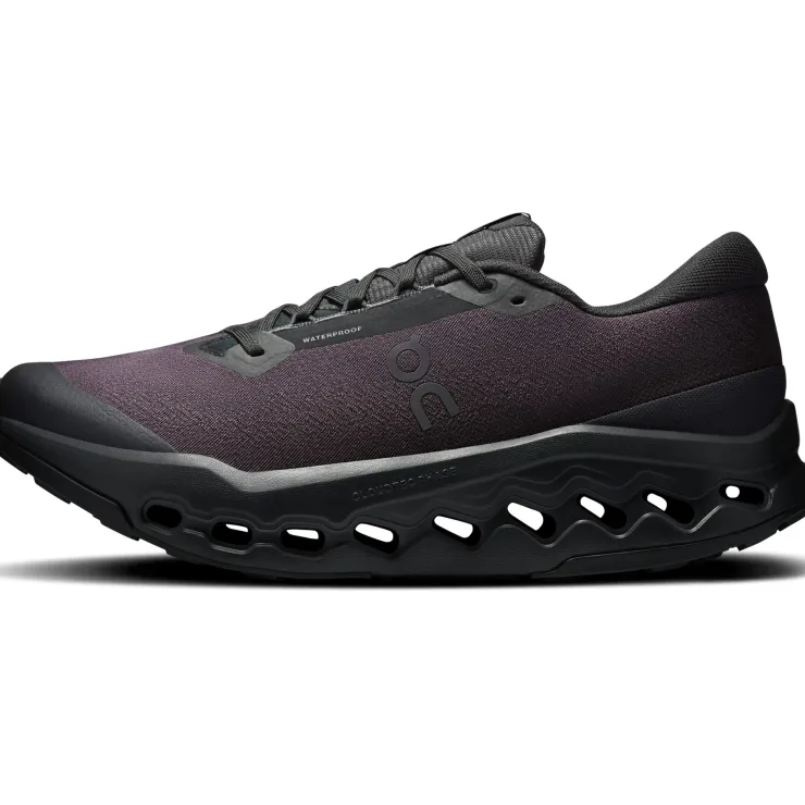 Running Shoes-On Mens Cloudsurfer Trail 2 WP Running Shoes - Black-Black
