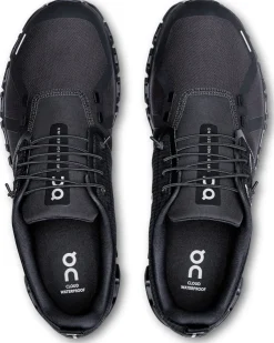 Walking Shoes-On Mens Cloud 6 Waterproof Shoes - Black-Black