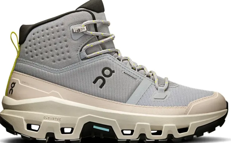 Hiking Shoes & Boots|Walking Shoes-On Womens Cloudrock Mid Waterproof Shoes - Alloy-Ice