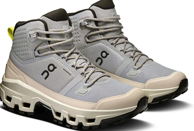 Hiking Shoes & Boots|Walking Shoes-On Womens Cloudrock Mid Waterproof Shoes - Alloy-Ice