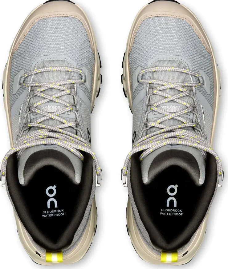 Hiking Shoes & Boots|Walking Shoes-On Womens Cloudrock Mid Waterproof Shoes - Alloy-Ice