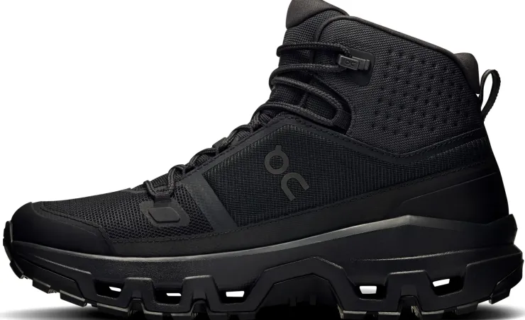 Hiking Shoes & Boots|Walking Shoes-On Womens Cloudrock Mid Waterproof Shoes - Black-Black