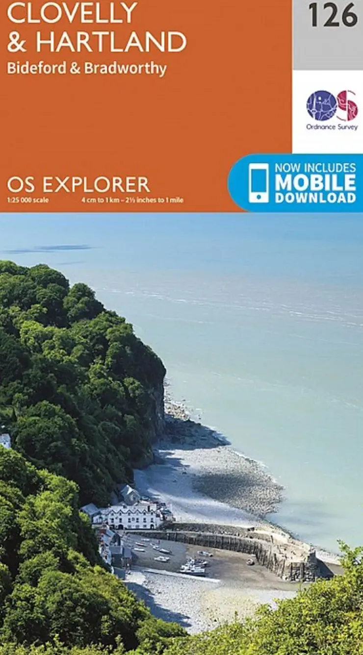 Maps And Books-Ordnance Survey OS Explorer Map 126 - Clovelly and Hartland