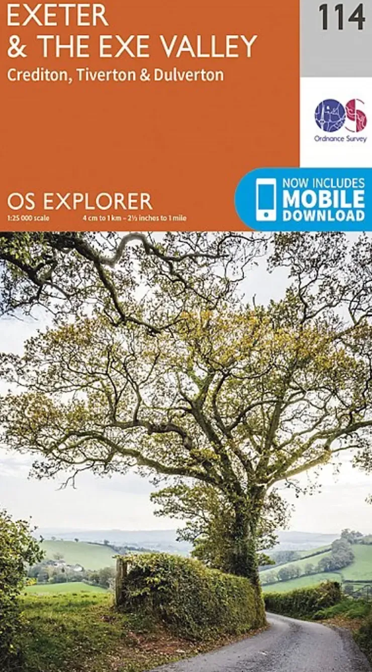 Maps And Books-Ordnance Survey OS Explorer Map 114 - Exeter and the Exe Valley