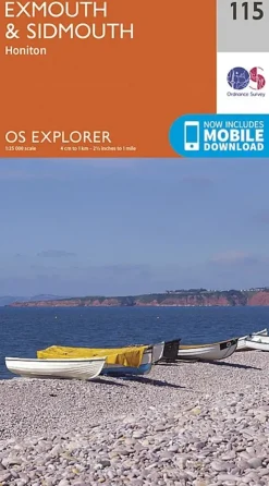 Maps And Books-Ordnance Survey OS Explorer Map 115 - Exmouth and Sidmouth