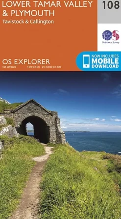 Maps And Books-Ordnance Survey OS Explorer Map 108 - Lower Tamar Valley and Plymouth