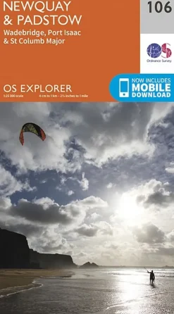 Maps And Books-Ordnance Survey OS Explorer Map 106 - Newquay and Padstow