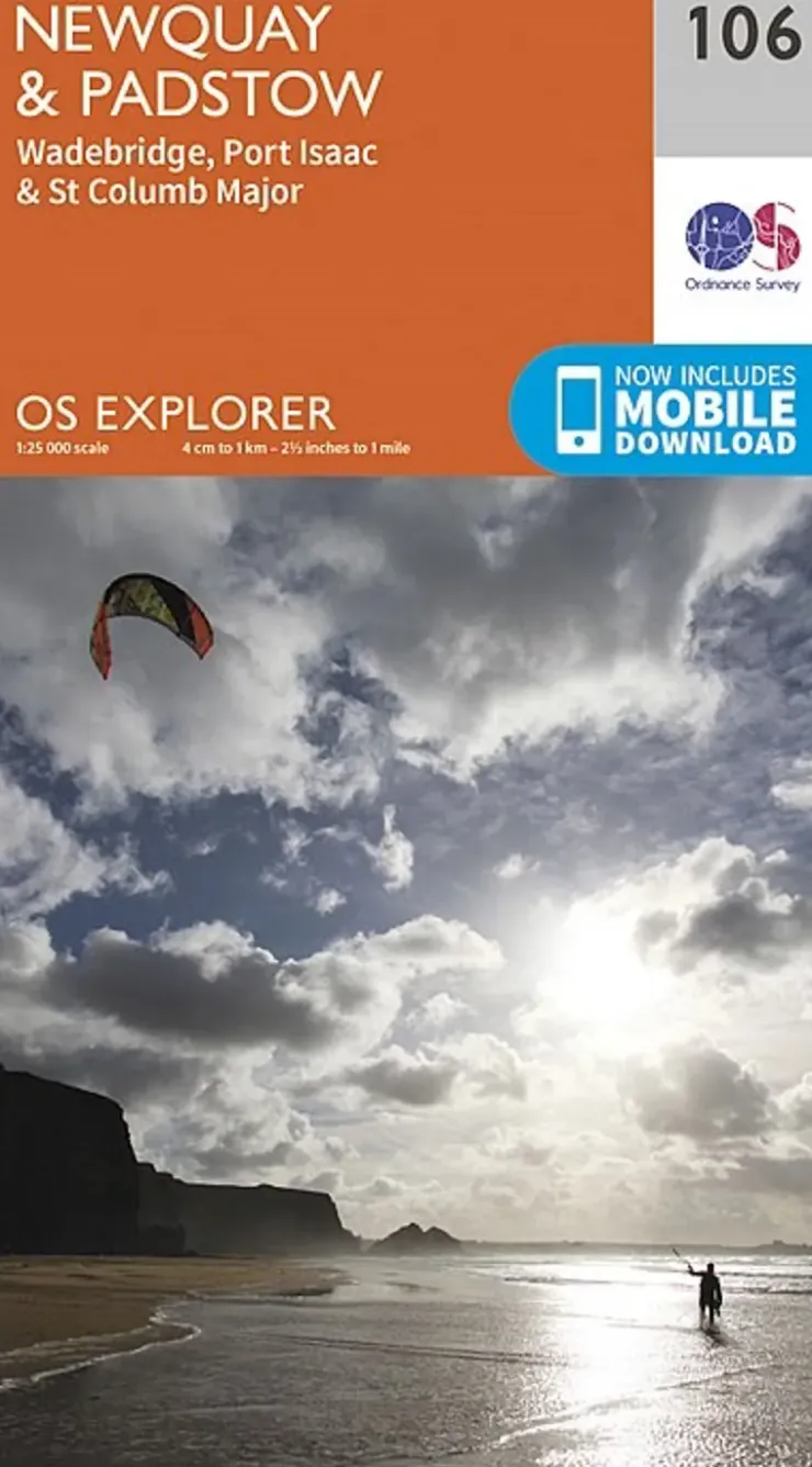 Maps And Books-Ordnance Survey OS Explorer Map 106 - Newquay and Padstow