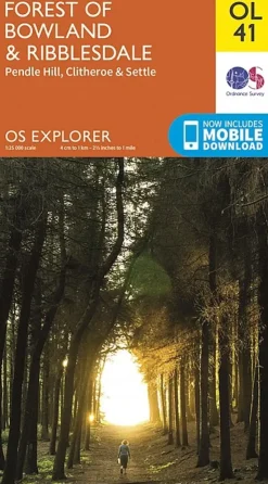 Maps And Books-Ordnance Survey OS Explorer Map OL41 - Forest of Bowland and Ribblesdale