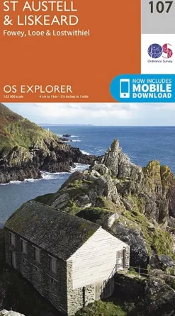 Maps And Books-Ordnance Survey OS Explorer Map 107 - St.Austell, Liskeard Fowey, Looe and Lostwithiel