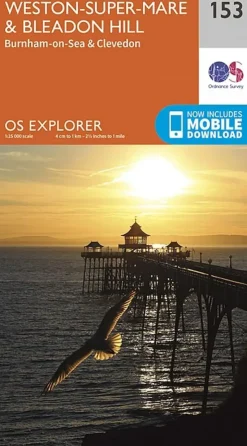 Maps And Books-Ordnance Survey OS Explorer Map 153 - Weston-Super-Mare and Bleadon Hill