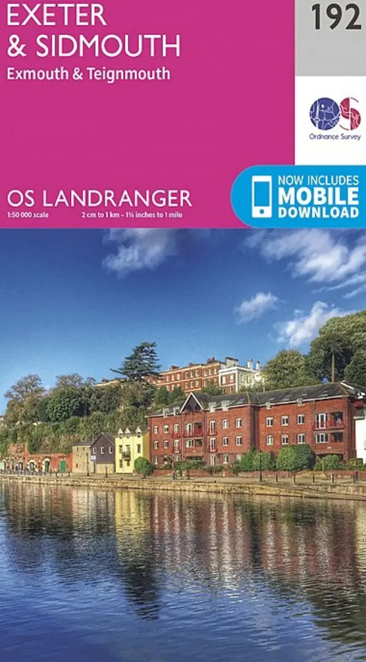 Maps And Books-Ordnance Survey OS Landranger Map 192 - Exeter and Sidmouth, Exmouth and Teignmouth