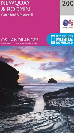 Maps And Books-Ordnance Survey OS Landranger Map 200 - Newquay, Bodmin, Camelford and St Austell