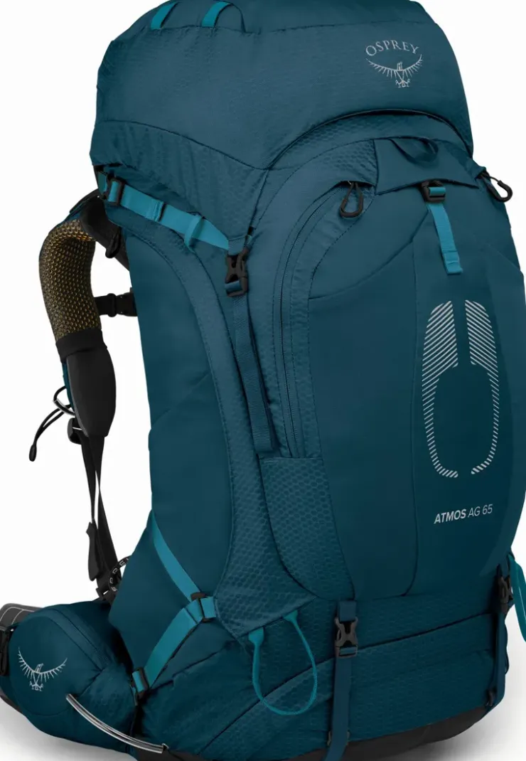Backpacking Packs-Osprey Atmos AG 65 Rucksack - Venturi Blue