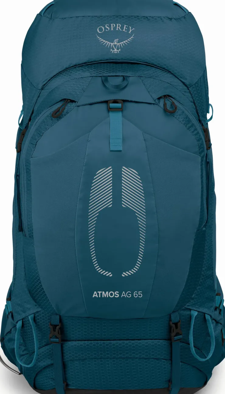 Backpacking Packs-Osprey Atmos AG 65 Rucksack - Venturi Blue