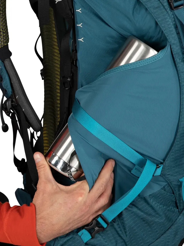 Backpacking Packs-Osprey Atmos AG 65 Rucksack - Venturi Blue