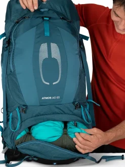 Backpacking Packs-Osprey Atmos AG 65 Rucksack - Venturi Blue