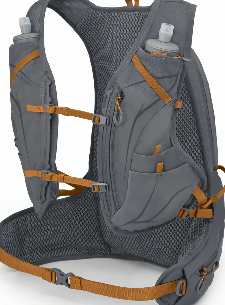 Fast & Light Rucksacks And Vests-Osprey Duro 15 with Flasks - Phantom Grey-Toffee Orange