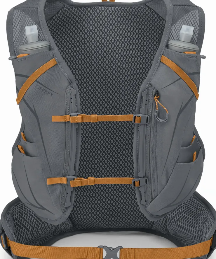 Fast & Light Rucksacks And Vests-Osprey Duro 15 with Flasks - Phantom Grey-Toffee Orange