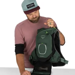 Fast & Light Rucksacks And Vests-Osprey Escapist Velocity 6 Rucksack - Tundra Green-Botanica