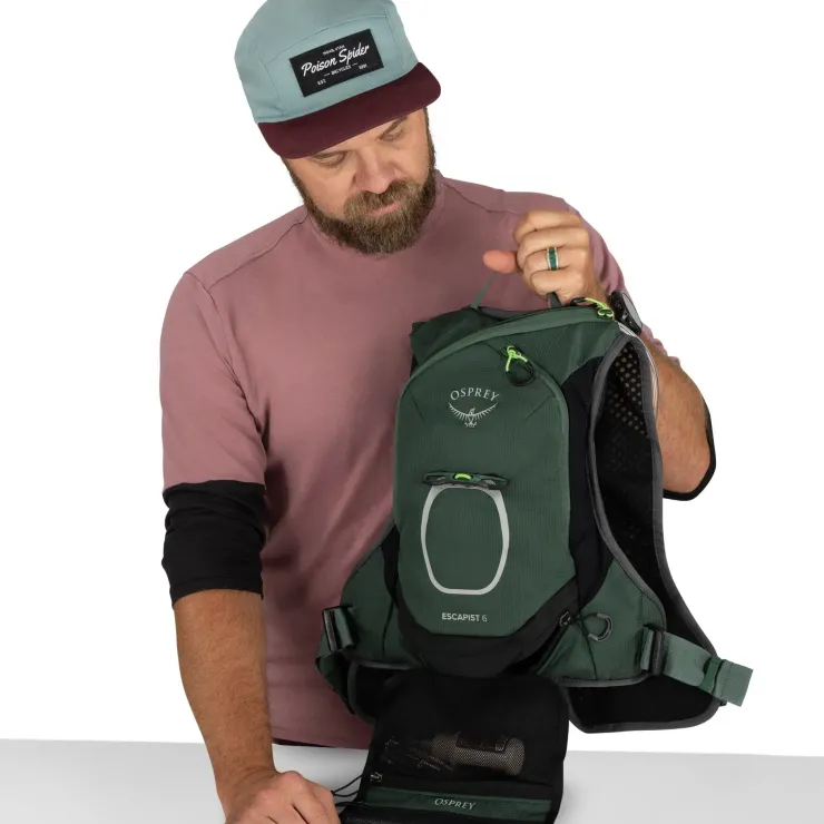 Fast & Light Rucksacks And Vests-Osprey Escapist Velocity 6 Rucksack - Tundra Green-Botanica