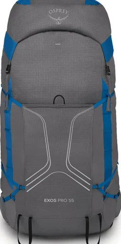 Backpacking Packs-Osprey Exos Pro 55 Rucksack - Dale Grey-Agam Blue