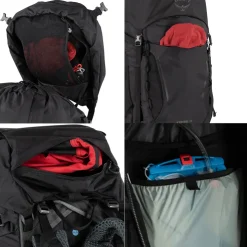 Backpacking Packs-Osprey Kestrel 68 Rucksack - Black