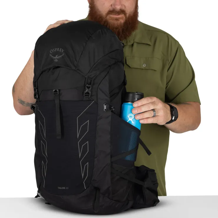Day Packs-Osprey Talon 33 Rucksack - Extended Fit - Black Coal Grey